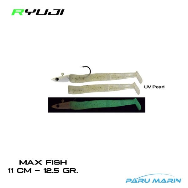 Ryuji Max Fish 11cm 12.5gr. Silikon Yem UV Pearl