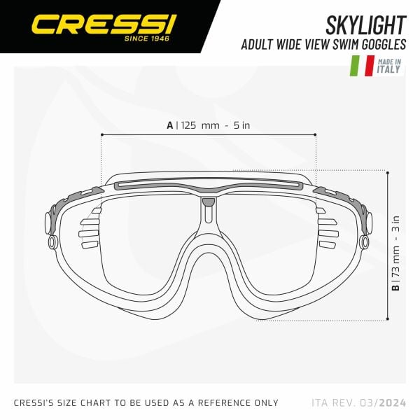 Cressi Skylight Black / White Yüzücü Gözlüğü