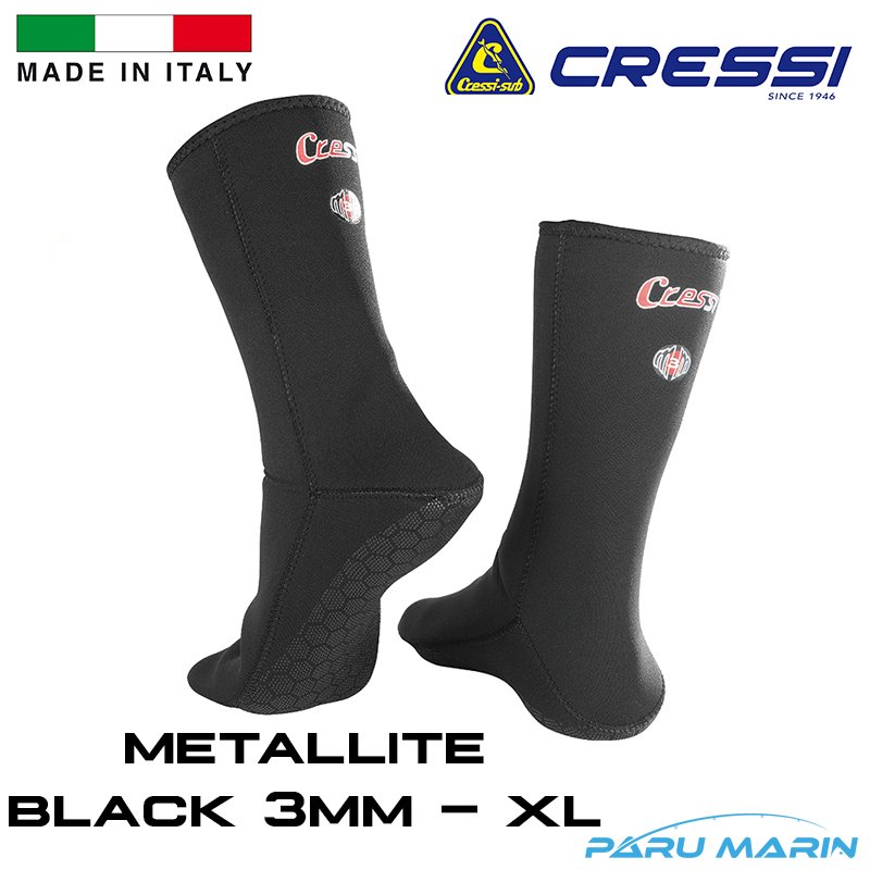 Cressi Metallite Dalış Patiği Siyah X-Large