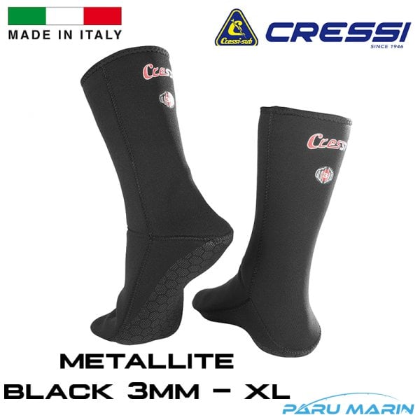 Cressi Metallite Dalış Patiği Siyah X-Large