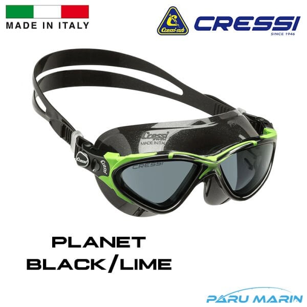 Cressi Planet Black / Lime Yüzücü Gözlüğü