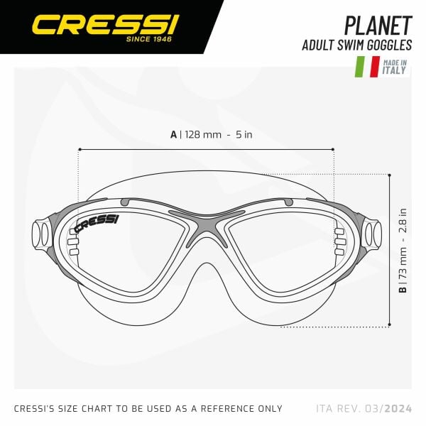 Cressi Planet Black / Lime Yüzücü Gözlüğü