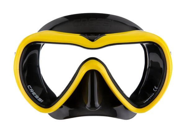 Cressi A1  Black / Lime Dalış ve Yüzme Maskesi