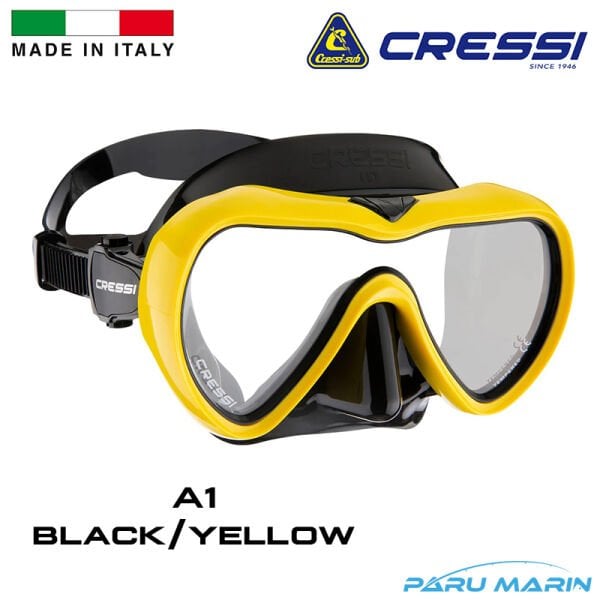 Cressi A1  Black / Lime Dalış ve Yüzme Maskesi