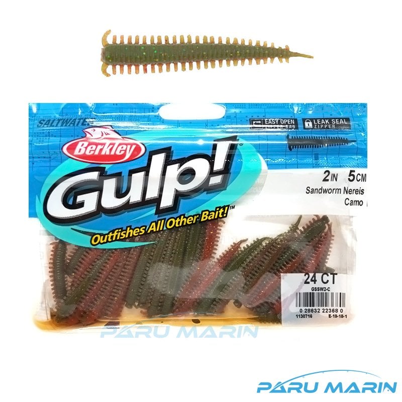 Berkley Gulp LRF Silikon Kurt Yem 5 cm. CAMO