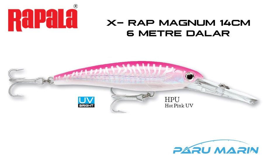 Rapala X-Rap Magnum-20, 14cm Gövde, Sahte Balık HPU - HOT PINK UV