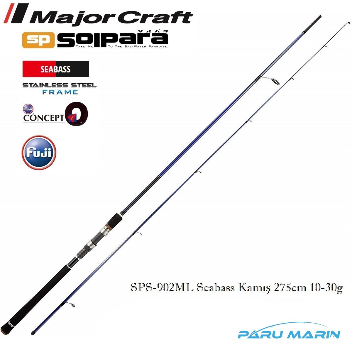 Major Craft Solpara SPS-902ML Seabass Spin Kamış 275cm 10-30gr.