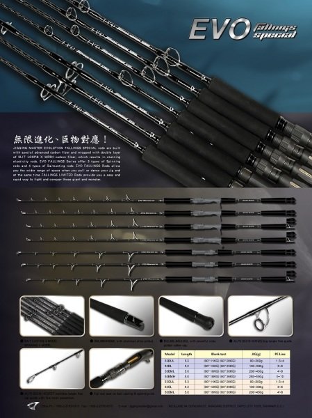 Jigging Master Evo Fallings Special 52SL 156cm 100-300gr. Tetiksiz Jig Kamış