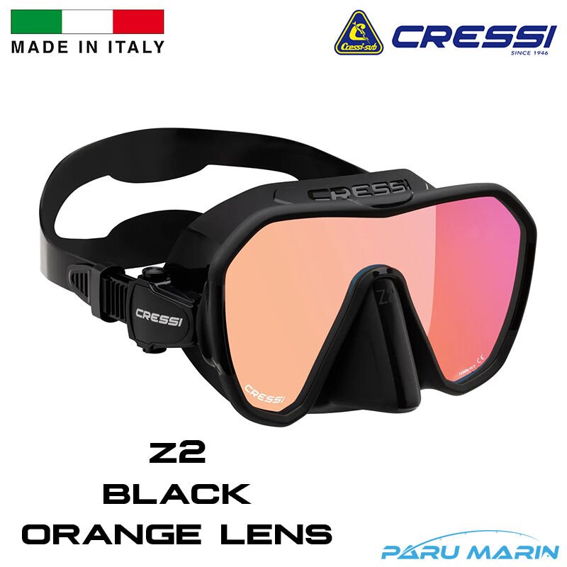 Cressi Z2 Black / Orange Lens Dalış ve Yüzme Maskesi