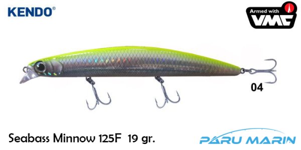 Kendo Seabass Minnow 125F 19gr. Suni Yem No:04