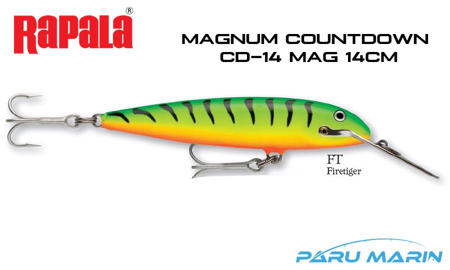 Rapala CD Magnum14, 14cm Metal Gaga Sahte Balık FT - FIRE TIGER