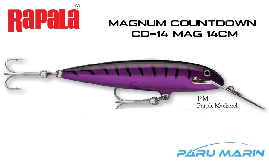 Rapala CD Magnum14, 14cm Metal Gaga Sahte Balık PM - PURPLE MACKEREL