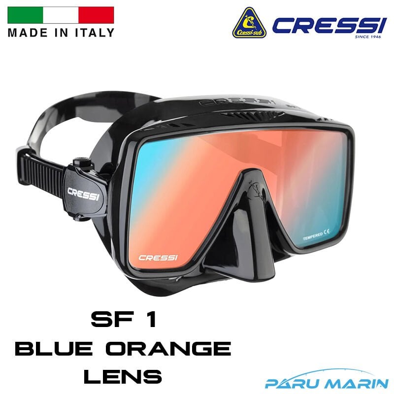 Cressi SF 1 Blue Orange Lens Dalış Maskesi
