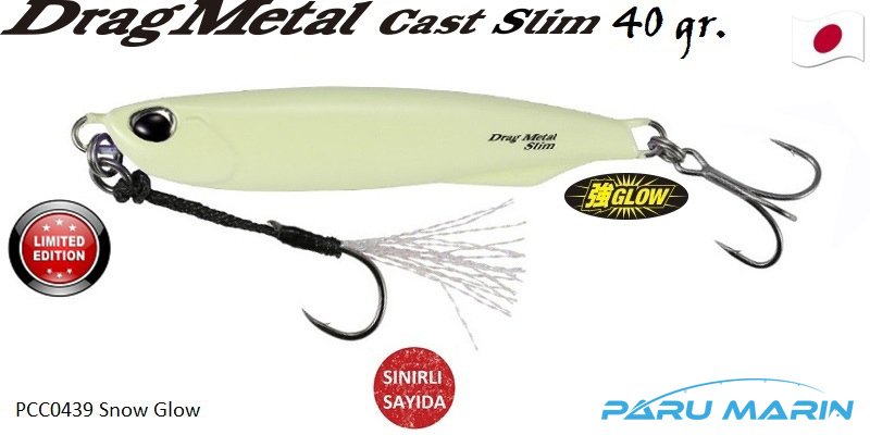 Duo Drag Metal Cast Slim Tachi Jig 40gr. PCC0439 / Snow Glow