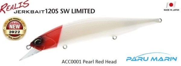 DUO Realis Jerkbait 120SP SW ACC001 / Pearl Red Head