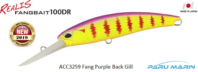 Duo Realis Fang Bait 100DR ACC3259 / Fang Purple Back Gill