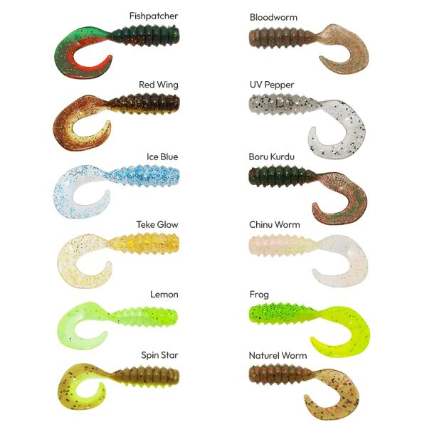 Gurt 60 mm GT-58 Sand Shrimp Glow Silikon Yem