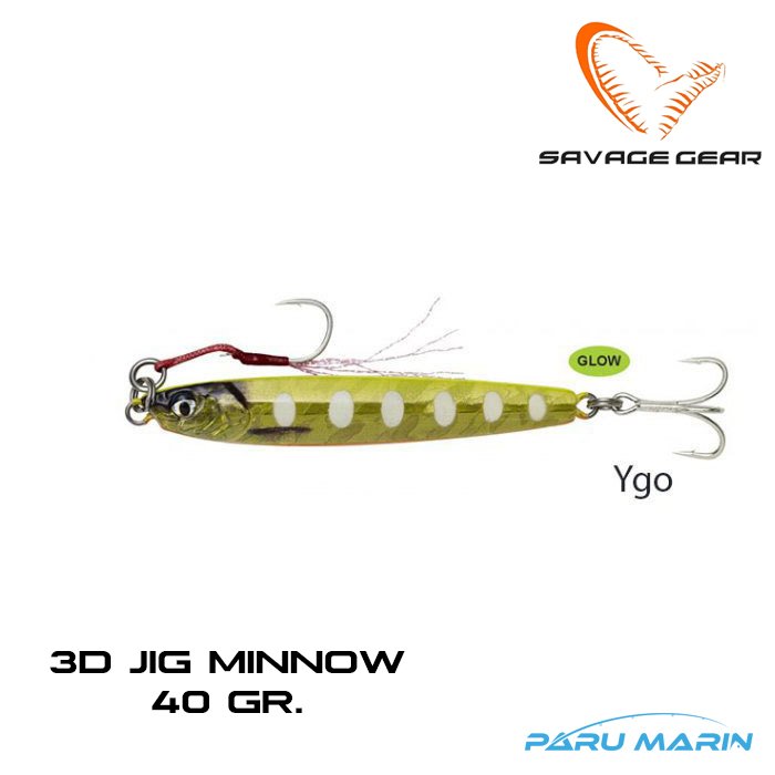 Savage Gear 3D Jig Minnow 40gr. Jig YGO