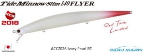 Duo Tide Minnow Slim Flyer 140 ACCZ126 / Ivory Pearl Red Tail