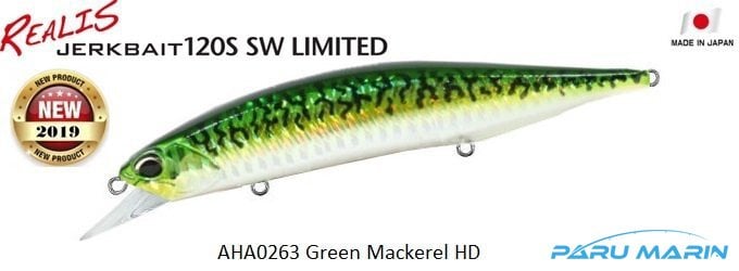 Duo Realis Jerkbait 120S SW AHA0263 / Green Mackerel HD