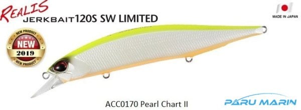 Duo Realis Jerkbait 120S SW ACC0170 / Pearl Chart II