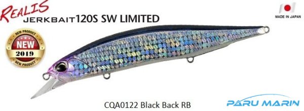 Duo Realis Jerkbait 120S SW CQA0122 / Black Back GB