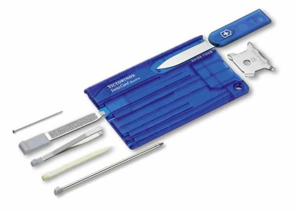 Victorinox 0.7222.T2 Swiss Card Quattro Mavi