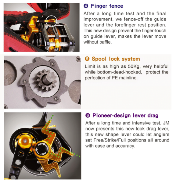 Jigging Master Underhead Pe3 Purple Gold (Sağ El) Jig Çıkrık Olta Makinesi
