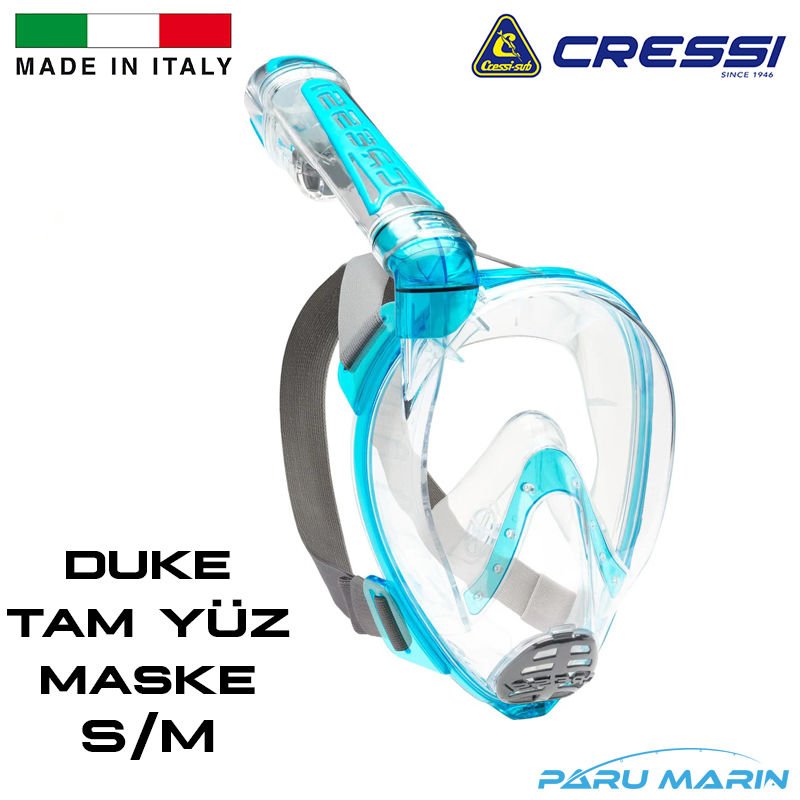 Cressi Duke Tam Yüz Maske S/M Aquamarine