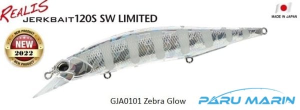 Duo Realis Jerkbait 120S SW CJA0101 Zebra Glow
