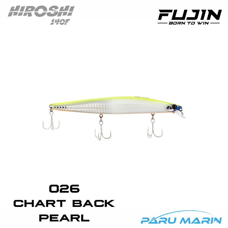 Fujin Hiroshi 140F 140mm 23gr Maket Balık 026 Chart Back Pearl