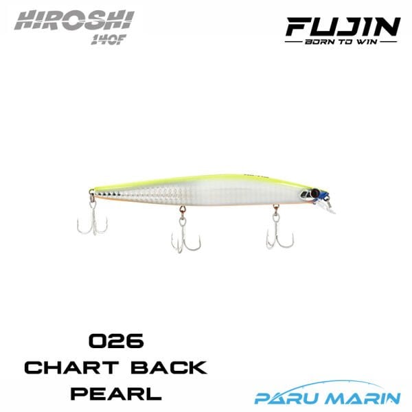 Fujin Hiroshi 140F 140mm 23gr Maket Balık 026 Chart Back Pearl