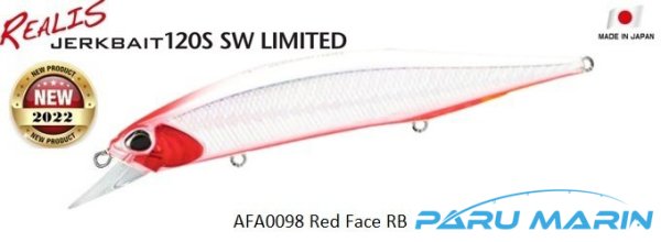 Duo Realis Jerkbait 120S SW AFA0098 Red Face RB