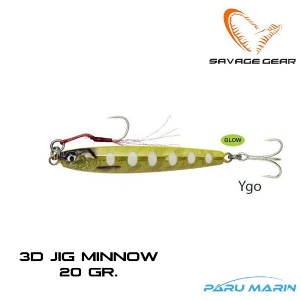 Savage Gear 3D Jig Minnow 20gr. Jig Suni Yem YGO