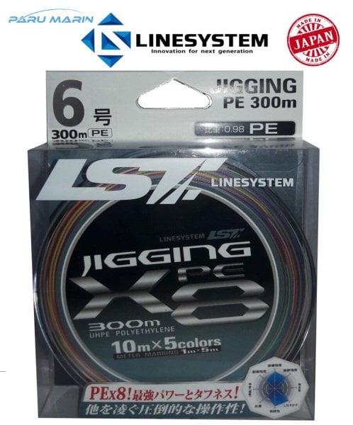 Linesystem Jigging X8 PE 6.0   0,40mm.  80Lb.  36 kg. 300mt.