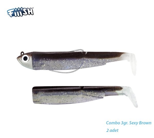 Fiiish BM70/1 BM1295 Combo Shore 3gr. Silikon Sexy Brown