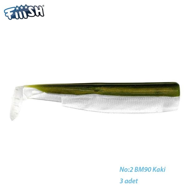 Fiiish BM90/2 BM010 3 Adet Yedek Gövde Kaki Silikon