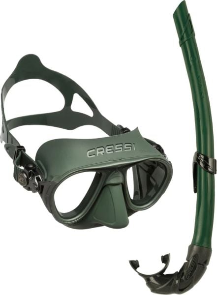 Cressi Calibro+Corsica Maske Şnorkel Seti Yeşil