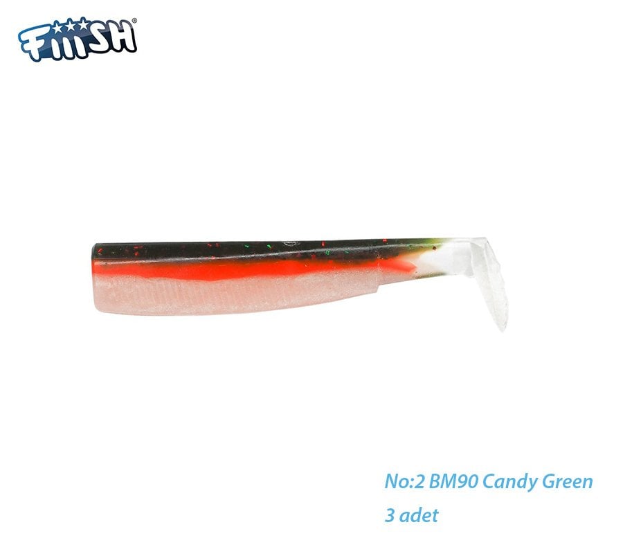 Fiiish BM90/2 BM937 3 Adet Yedek Gövde Candy Green Silikon