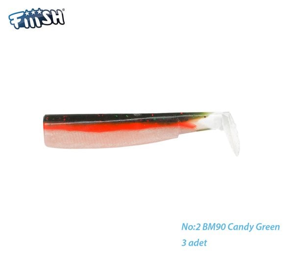 Fiiish BM90/2 BM937 3 Adet Yedek Gövde Candy Green Silikon