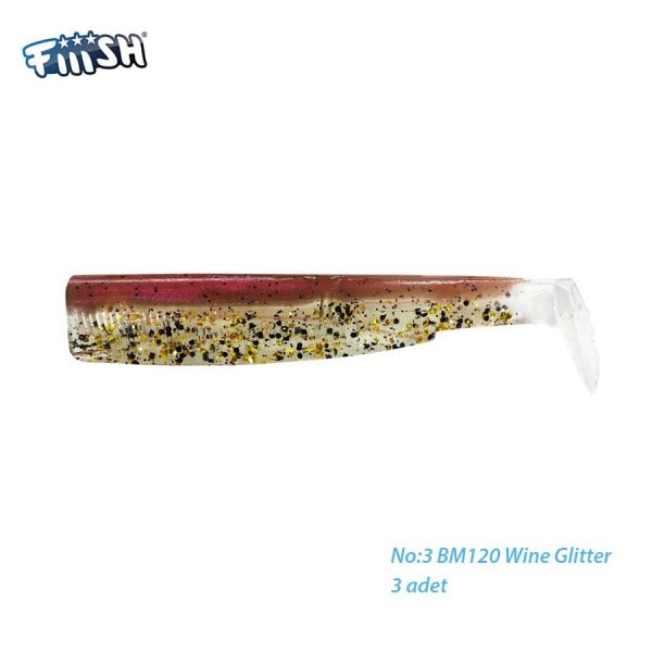 Fiiish BM120/3 BM1331 3 Adet Yedek Gövde Wine Glitter Silikon