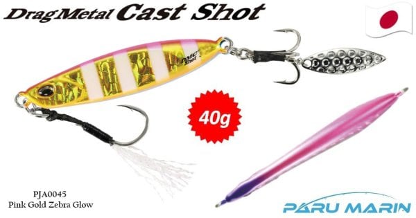 Duo Drag Metal Cast SHOT 40gr. PJA0045 Pink Gold Zebra Glow