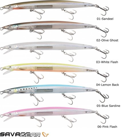 Savage gear Sandeel Jerk Minnow 145 14g - 03-White Flash