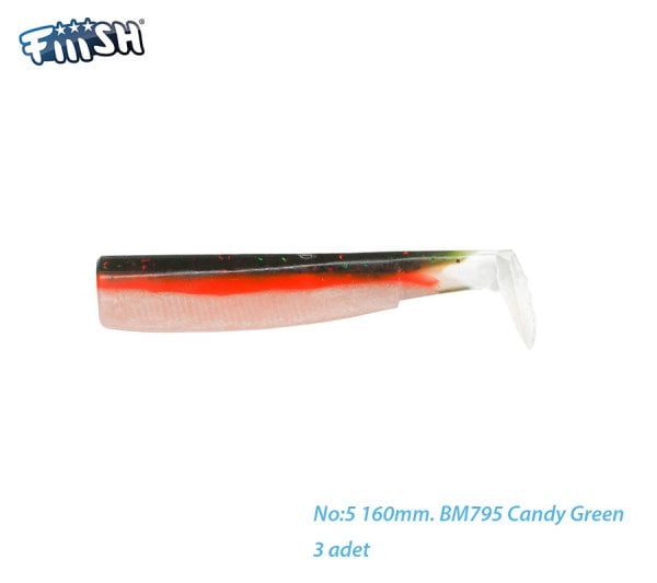 Fiiish BM160/5 BM795 3 Adet Yedek Gövde Candy Green Silikon