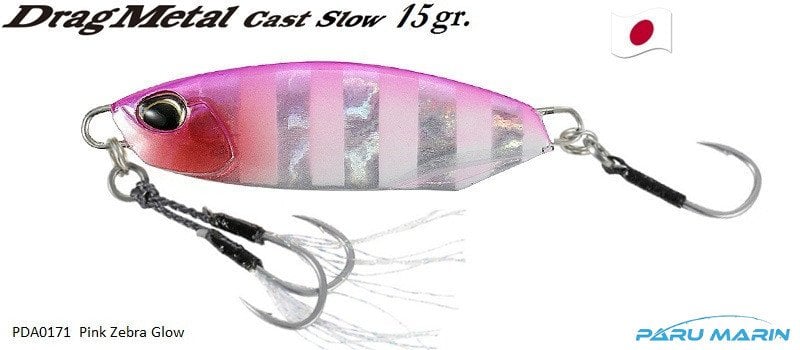 Duo Drag Metal Cast Slow Jig 15Gr. PDA0171 / Pink Zebra Glow