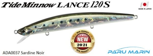 Duo Tide Minnow Lance 120S ADA0037 Sardine Noir