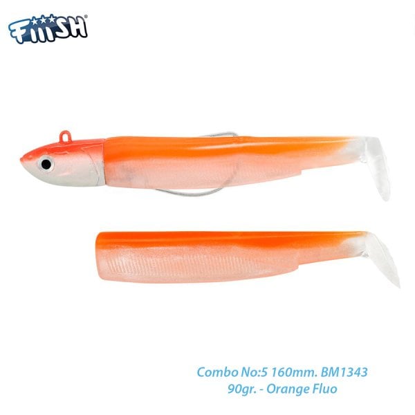 Fiiish BM160/5 BM1343 Combo Deep 90gr. Orange Fluo Silikon
