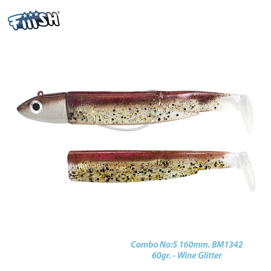 Fiiish BM160/5 BM1342 Combo Off Shore 60gr. Wine Glitter Silikon