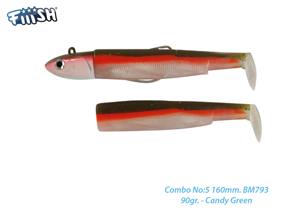 Fiiish BM160/5 BM793 Combo Deep 90gr. Candy Green Silikon