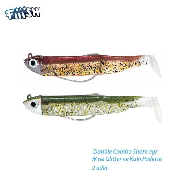 Fiiish BM70/1 BM904 Double Combo 6gr Wine Glitter + Kaki Pailette Silikon